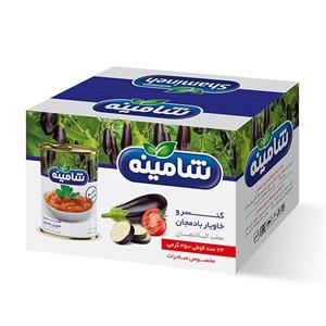 کنسرو خاویار بادمجان شامینه - 350 گرم بسته 24 عددی
