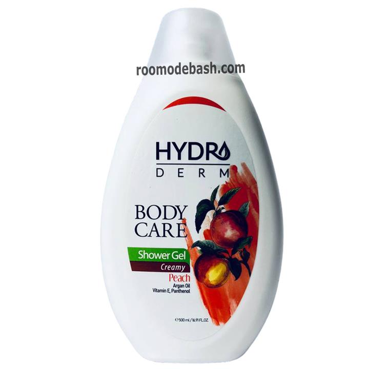 شامپو بدن کرمی هیدرودرم مدل هلو و آرگان حجم 500 میلی لیتر