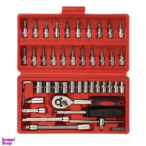 آچار و سری بکس و پیچ گوشتی جاب مدل J-10046 مجموعه 46 عددی