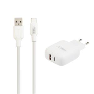 شارژر دیواری هیسکا مدل H-112PD به همراه کابل تبدیل USB-C