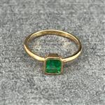 انگشتر طلا 18 عیار زنانه دوست خوب مدل Emerald dk837