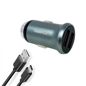 شارژر فندکی ترانیو مدل C8 به همراه کابل تبدیل USB-C