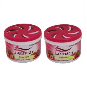 ژل خوشبو کننده هوا لمسر مدل Strawberry حجم 90 میلی لیتر مجموعه 2 عددی