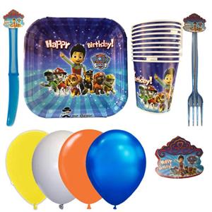 مجموعه 70 عددی تم تولد مسترتم طرح سگ های نگهبان