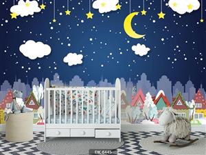 پوستر دیواری کودک ماه و ستاره DK-6445