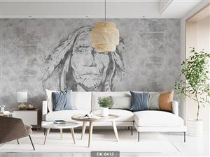 پوستر دیواری چهره سرخ پوست DK-6412
