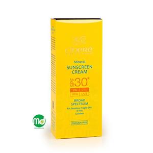 ضد آفتاب بدون رنگ سینره مناسب پوست های نازک و کودکان+SPF 30 50 ml  Cinere Mineral Sunscreen Cream For Fragile Skin And Kids