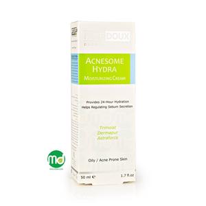 آبرسان پوست چرب فیس دوکس با مرطوب کننده 24 ساعته 50ml Facedoux Acnesome Hydra Cream For Oily And Acne Prone Skin 