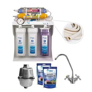 دستگاه تصفیه آب اس اس وی مدل MaxPro 2WET X900 به همراه شیر دوکاره و فیلتر دائمی دوش و شارژ یدک