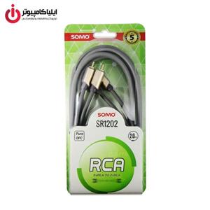 کابل 2xRCA به سومو مدل SR1202 طول متر Somo To Plugs Cable 2m 