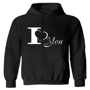 هودی دخترانه مدل F48 IYOU رنگ مشکی