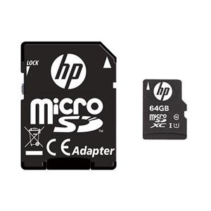 کارت حافظه microSD اچ پی مدل mi210 کلاس 10 استاندارد UHS-I سرعت 80MBps ظرفیت 64 گیگابایت به همراه آداپتور SD