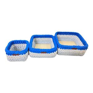 ست سبد وسایل کودک مدل سیسمونی کد Kids Storage Basket-09 مجموعه 3 عددی