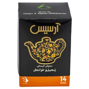 دمنوش گیاهی زنجبیل خولنجان ارسیس بسته 14 عددی 