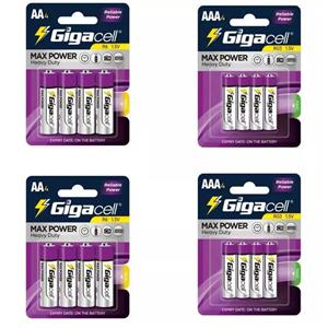 باتری نیم قلمی گیگاسل مدل Max Power بسته 16 عددی