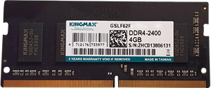 رم لپ تاپ DDR4 تک کاناله 2400 مگاهرتز کینگ مکس ظرفیت 4 گیگابایت Kingmax 2400MHz Single Channel Laptop RAM 4GB 