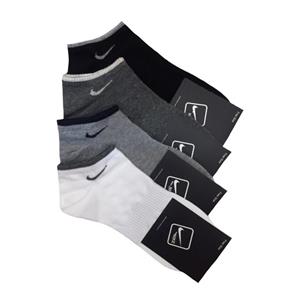 جوراب ساق کوتاه مردانه مدل ساده مجموعه 4 عددی