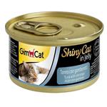 کنسرو غذای گربه جیم کت مدل ماهی و میگو کد 01 وزن 70 گرم