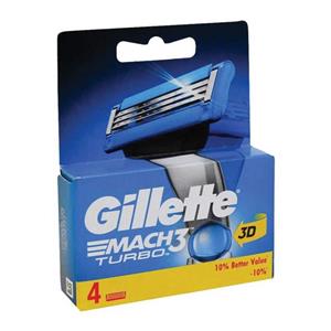 تیغ یدک ژیلت مدل  Turbo3D بسته 4 عددی