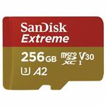 کارت حافظه microSDXC  سن دیسک مدل Extreme کلاس A2 استاندارد UHS-I U3 سرعت 190MBps ظرفیت 256 گیگابایت