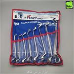 آچار رینگی 8 عددی 6-22 کیفی A-KRAFT تایوان  