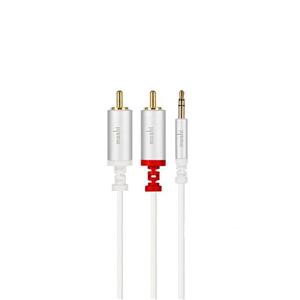 تبدیل جک ۳.۵ میلیمتری به استریو RCA مدل Moshi 3.5mm to 1.8m RCA Stereo Cable 