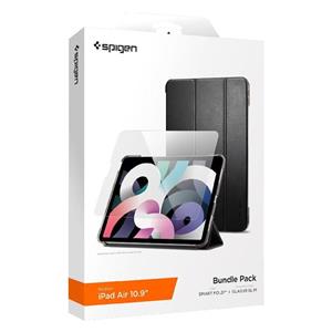 باندل کاور و گلس محافظ صفحه نمایش اسپیگن آیپد ایر Spigen Smart Fold & Glas.tR Slim iPad Air 10.9 (2020-2021) Bundle Pack