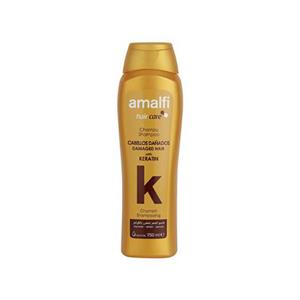 شامپو کراتینه مو های آسیب دیده طلایی 750 میل آمالفی ا Amalfi Keratin Damaged Hair Shampoo 750 ml