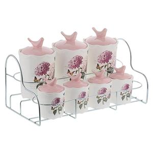 ست پا سماوری هفت پارچه مدل فلاور