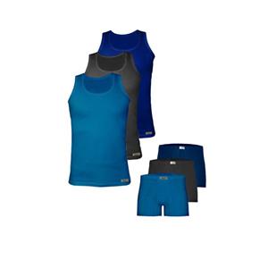 ست شورت و زیرپوش رکابی مردانه تولیدی پاران مدل پادار  مجموعه 3 عددی