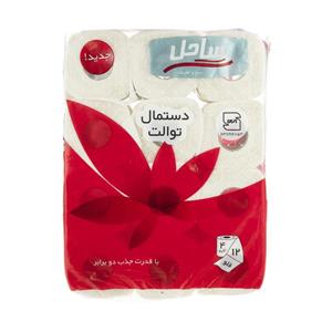 دستمال توالت ساحل مدل Flower بسته 12 عددی Sahel Towel Tissue Pack of 