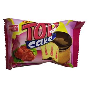 کیک مغزدار توت فرنگی با روکش کاکائو شیرین عسل - 30 گرم بسته 48 عددی