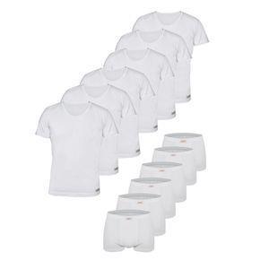 ست شورت و زیرپوش مردانه پنبینه مدل صادراتی مجموعه 6 عددی