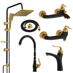 ست شیرآلات نایریکا مدل آرچر کد BL-02 مجموعه 6 عددی