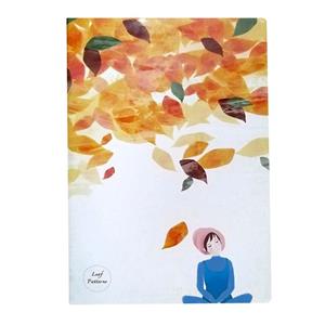 دفتر مشق موکا طرح دختر و برگهای پاییزی کد MO-30