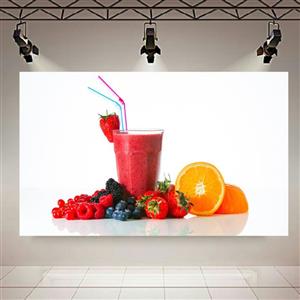 استیکر طرح اسموتی و میوه مدل Berry Drink Fruit Smoothie Food کد AR1102 