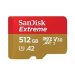 کارت حافظه microSDXC سن دیسک  مدل Extreme کلاس A2 استاندارد UHS-I U3 سرعت 190MBps ظرفیت 512 گیگابایت
