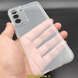 قاب گوشی Galaxy S22 Plus سامسونگ اورجینال اسپیس Space طرح طلقی شیشه ای شفاف دکمه کرومی محافظ لنز دار کد 8