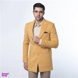 پالتو مردانه مدل فوتر یقه بلیزر رنگ کرم روشن