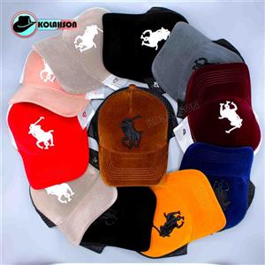 کلاه بیسبالی پشت توری مخمل طرح Polo کد 1460