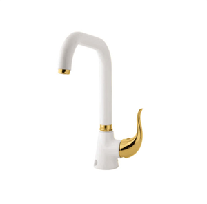 شیر ظرفشویی باستان مدل ادیش سفید طلایی