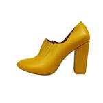 کفش زنانه مدل کشی  چرم طبیعی رنگ زرد قناری