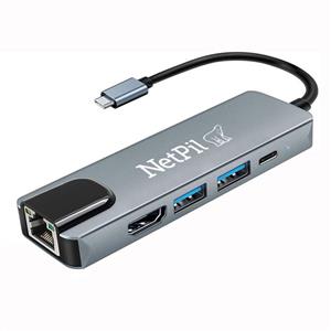 هاب 5 پورت USB-C نت پیل مدل 8028