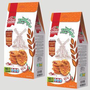 بیسکویت رژیمی بدون شکر با موسیر فلفلی اورنگ - 200 گرم بسته 2 عددی
