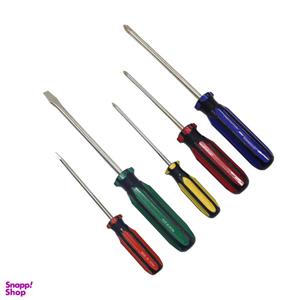 پیچ گوشتی دوسو و چهارسو سامکو مدل YP-JAPAN-05 مجموعه 5 عددی
