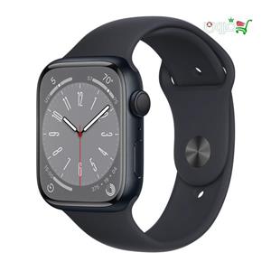 ساعت هوشمند اپل واچ سری 8 مدل 45 میلی متری با بند میدنایت و بدنه آلومینیومی Apple Watch Series 45mm Midnight Aluminum Case with Sport Band 