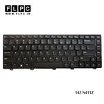 کیبورد لپ تاپ دل N411Z مشکی-بافریم Dell Inspiron N411Z Laptop Keyboard