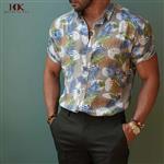 پیراهن مردانه آستین کوتاه طرحدار هاوایی CHANEL کد TD 00147