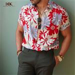 پیراهن مردانه آستین کوتاه طرحدار هاوایی CHANEL کد TD 00267