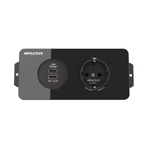 چندراهی برق و شارژر توکار فکتور مدل FPO-2